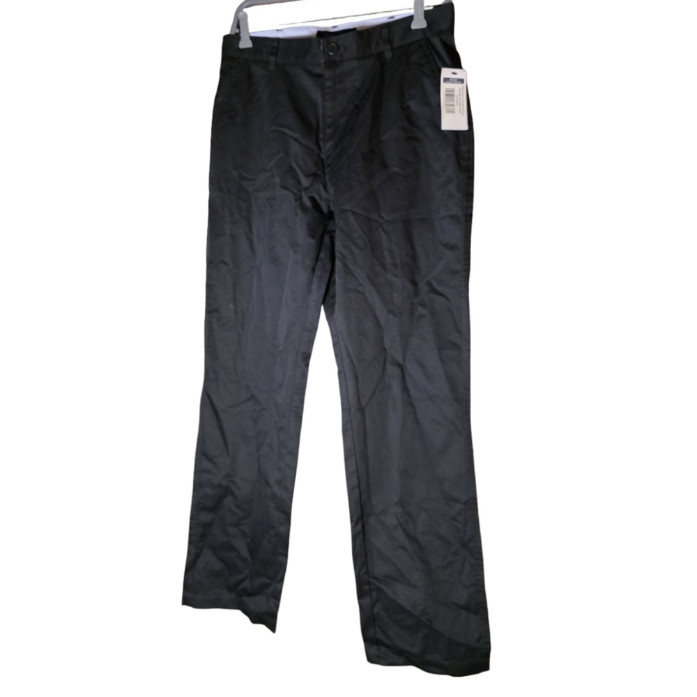 Tommy Hilfiger Men’s Flat Front Twill Pants 32x32 Black NWT Rise 11” Classic Fit